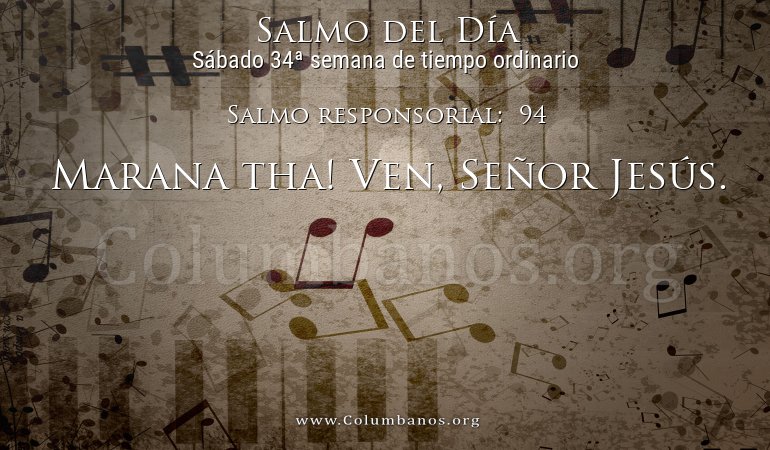 Salmo responsorial: 94 Salmo responsorial: 94