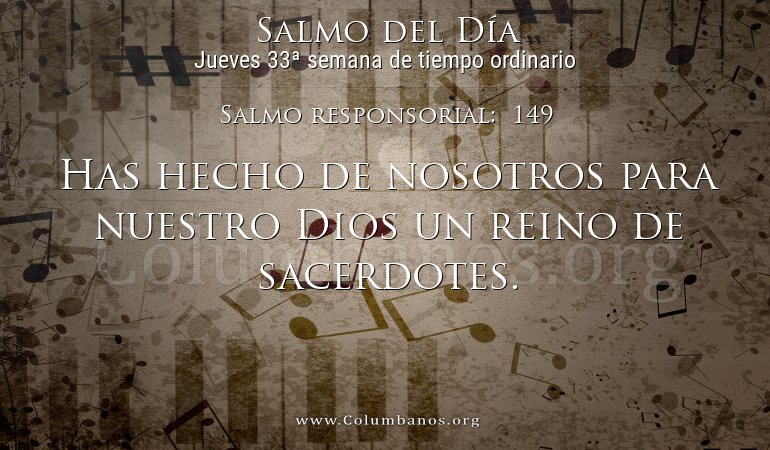Salmo responsorial: 149 Salmo responsorial: 149